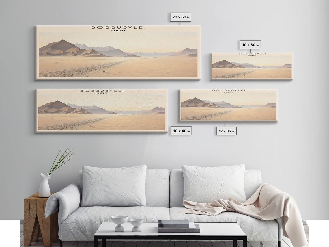 Sossusvlei Namibia Desert Pan Mountain Ridges Minimalist Travel Poster - Image 2
