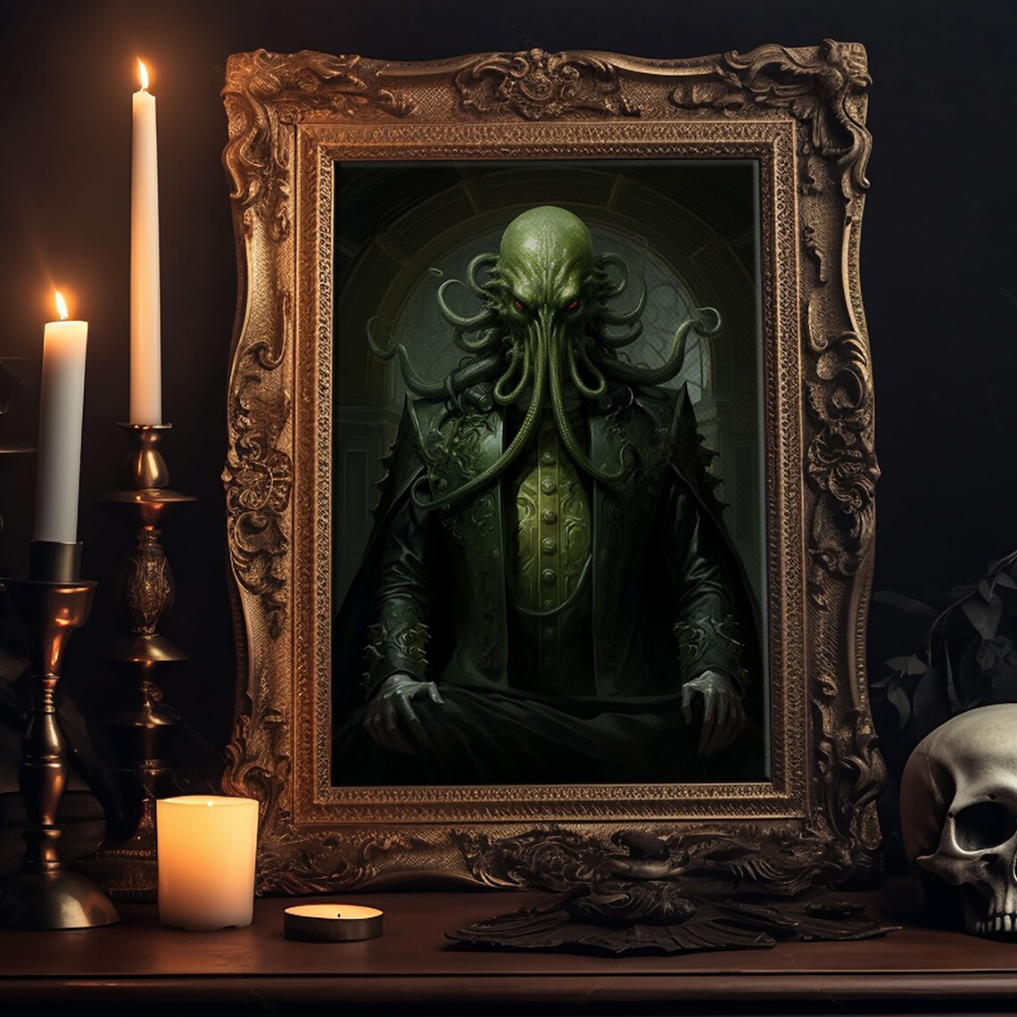 Demon Cthulhu Gothic Halloween Wall Art Print - Image 6
