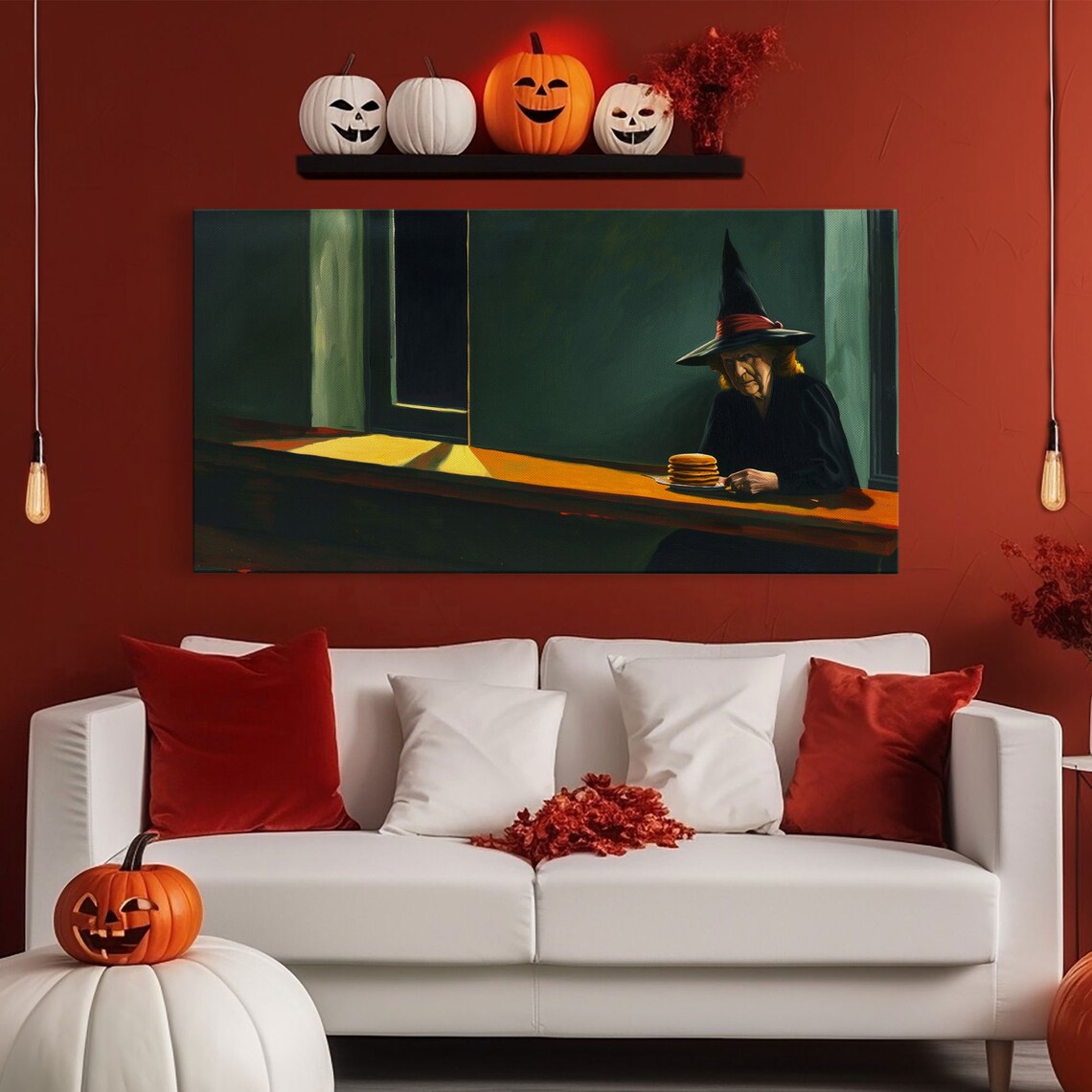 Sad Old Witch Having Some Pancakes, Funny Halloween - Image 6