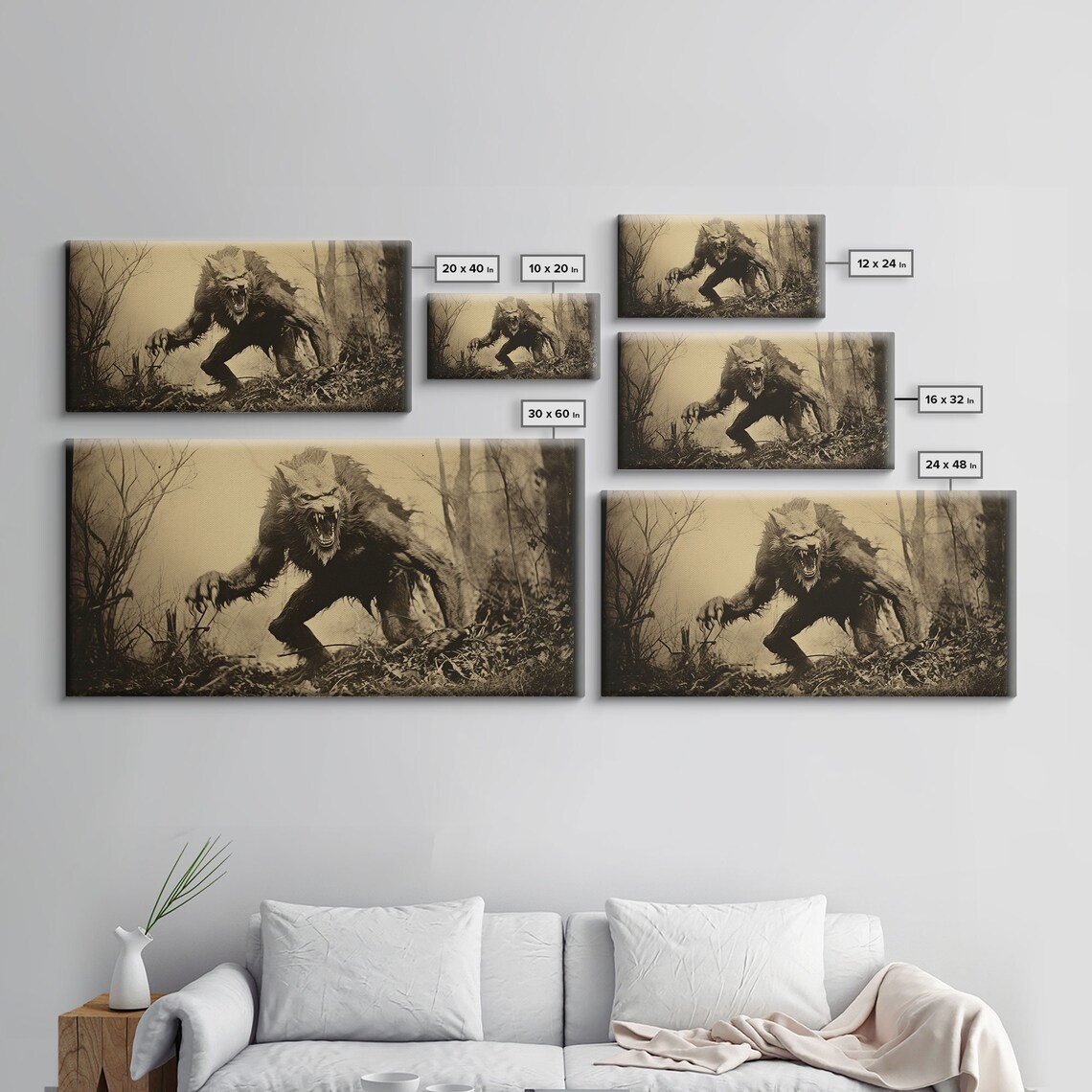 Werewolf 1800s Photograph, Vintage Halloween Art Print - Image 2