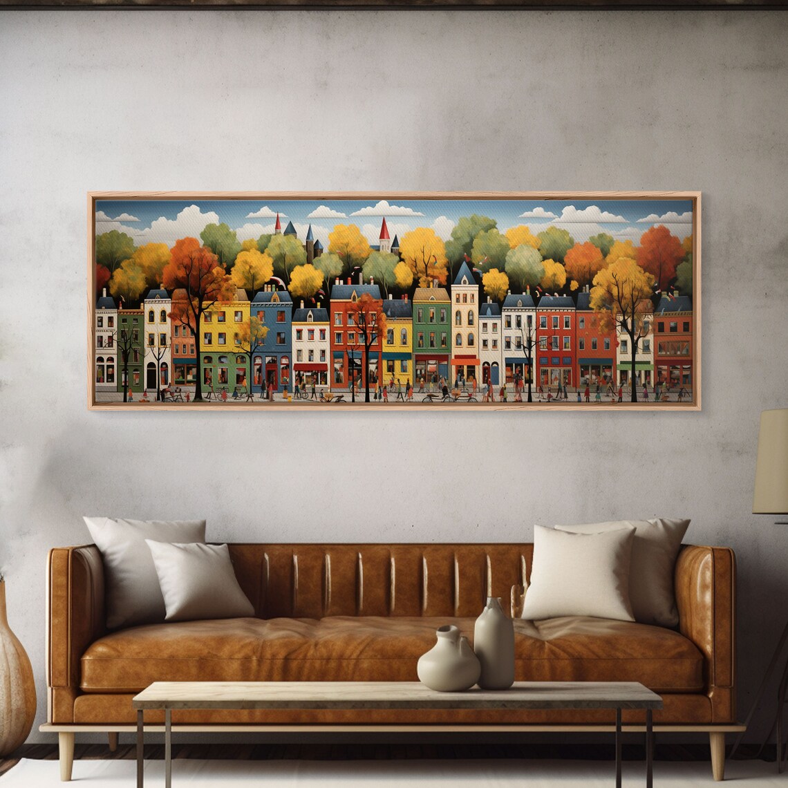 Boston Row Houses, 1800s Panoramic Travel Poster - Image 6