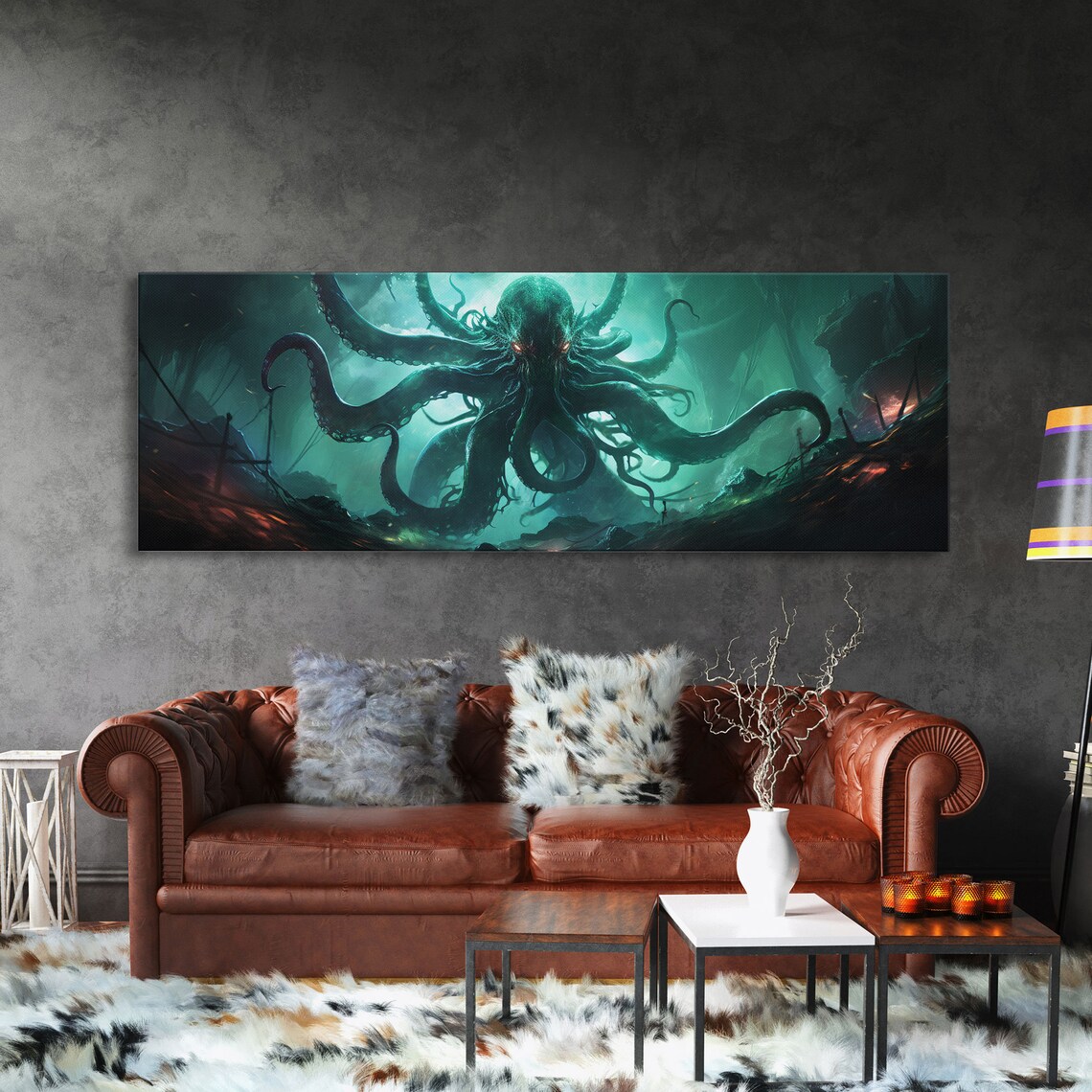 Rise Of Cthulhu Gothic Dark Art Poster Print - Image 3