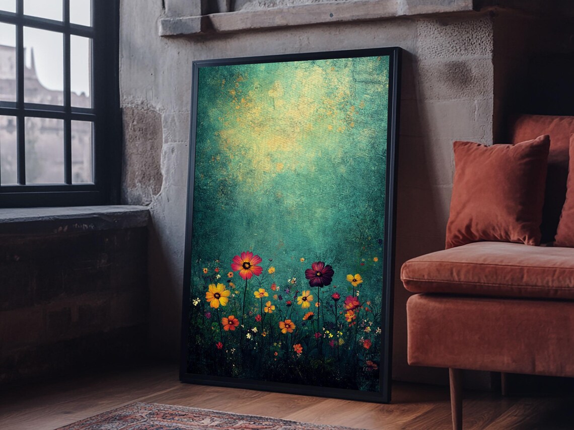 Wildflower Boho Minimalist Wall Art Print for Home Decor - Image 4