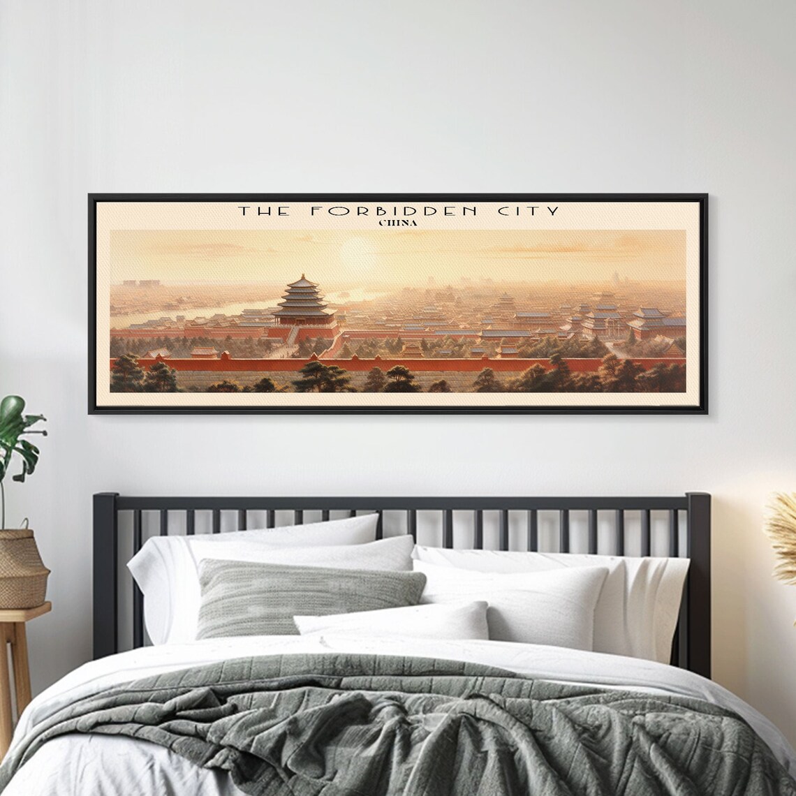The Forbidden City China Beijing Palace Rooftops Sunrise Travel Poster - Image 4
