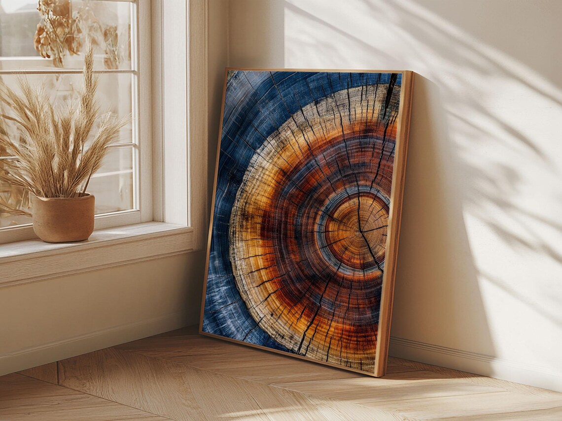 Tree Rings, Modern Farmhouse Boho Wall Art Print - Image 2