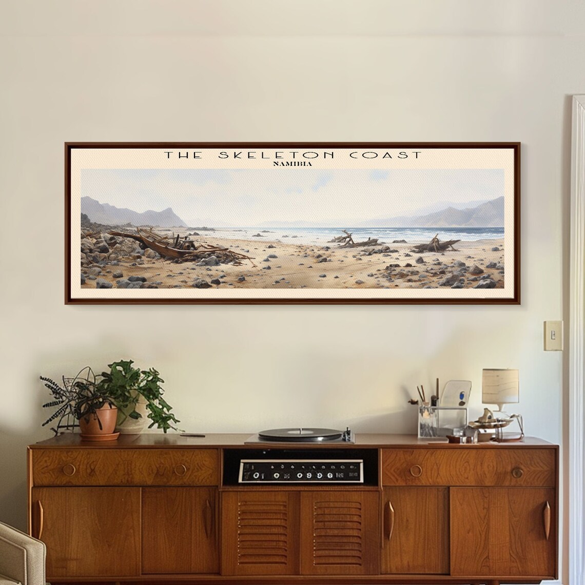 The Skeleton Coast Namibia Shipwreck Beach Driftwood Vintage Travel Poster - Image 5
