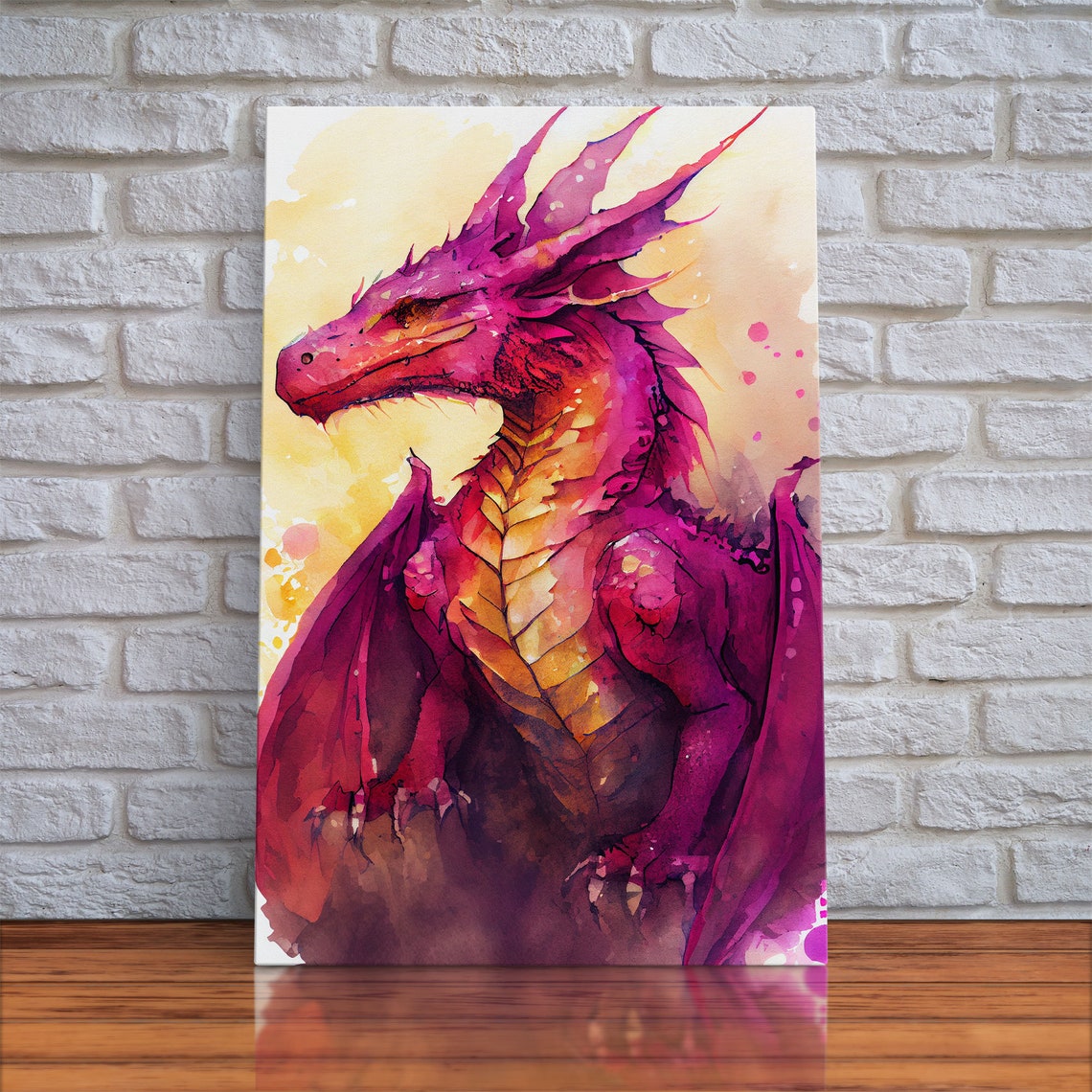 Watercolor Dragon Art Print - Image 5