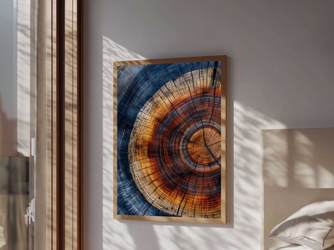 Tree Rings, Modern Farmhouse Boho Wall Art Print