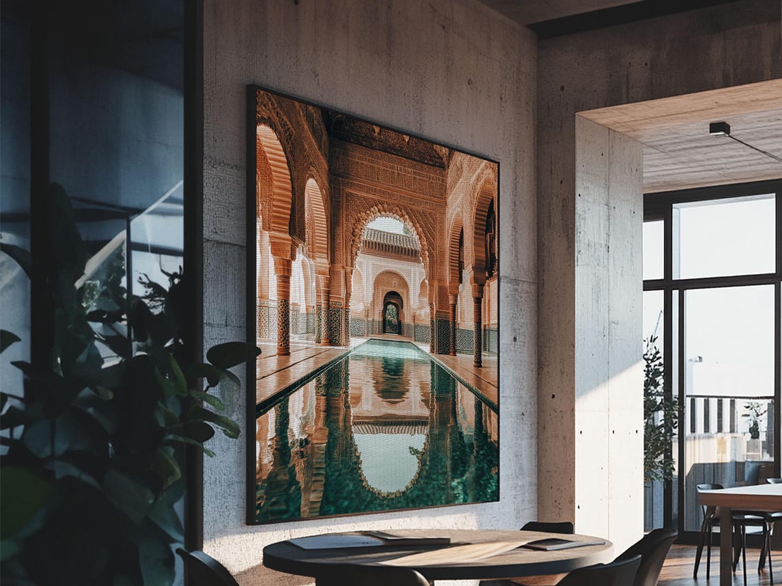 Reflection Pool Moroccan Wall Art Print - Image 3