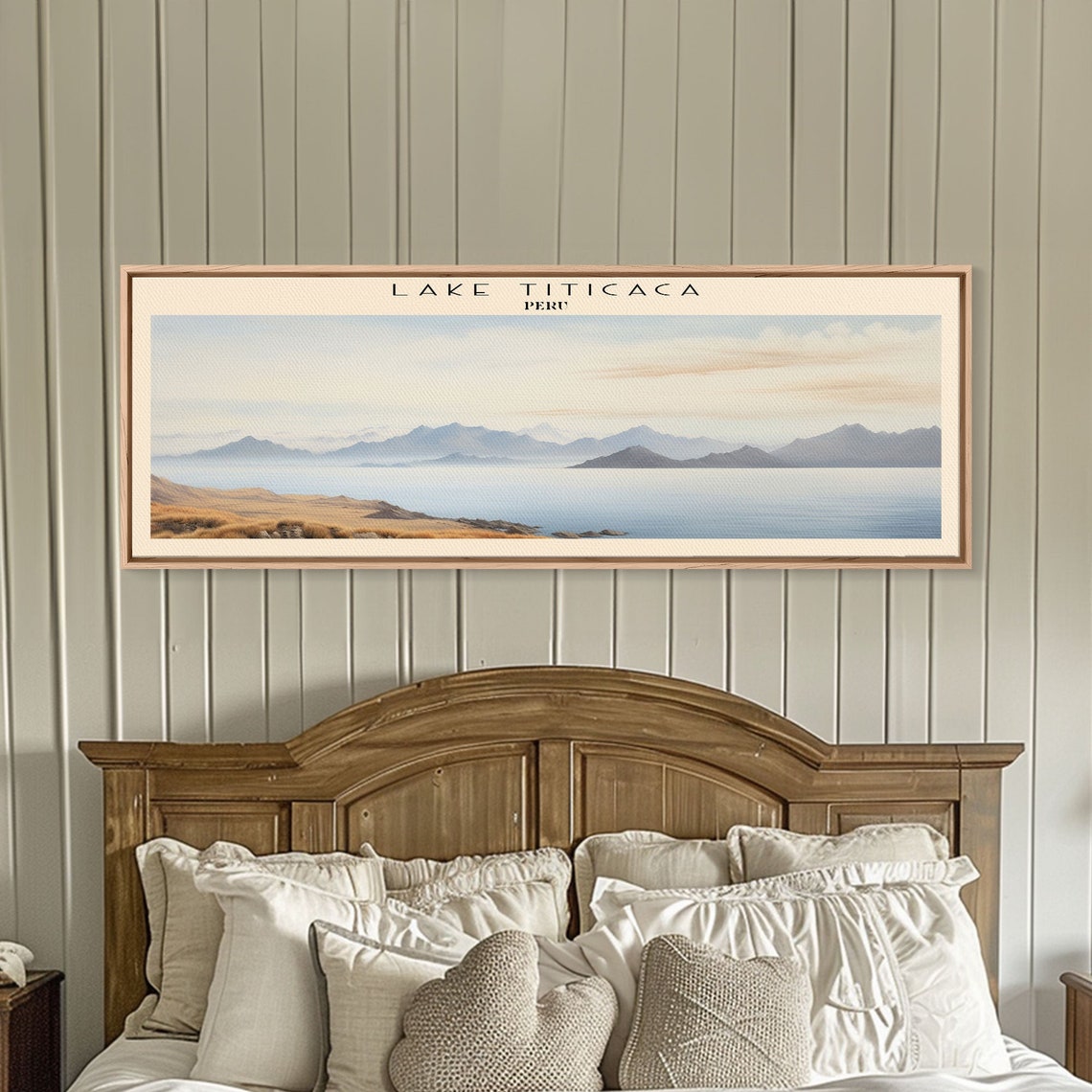 Lake Titicaca Peru Blue Waters Andes Shoreline Panoramic Travel Poster - Image 5
