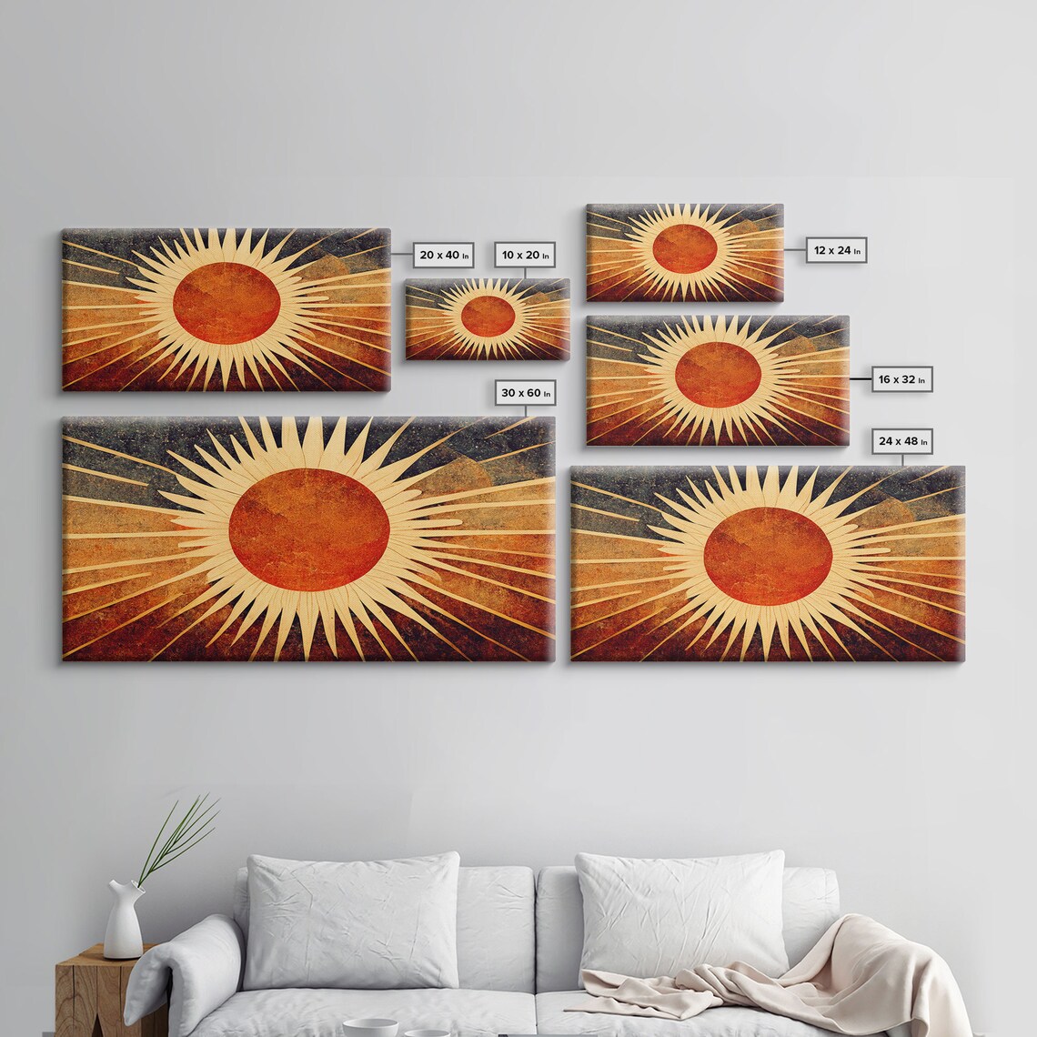 Midcentury Modern Sunburst Art Deco Wall Art Print - Image 2