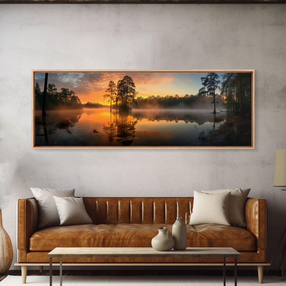 Congaree National Park Misty Swamp Sunrise Reflection Photo Print