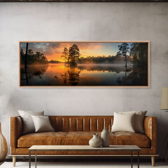 Congaree National Park Misty Swamp Sunrise Reflection Photo Print