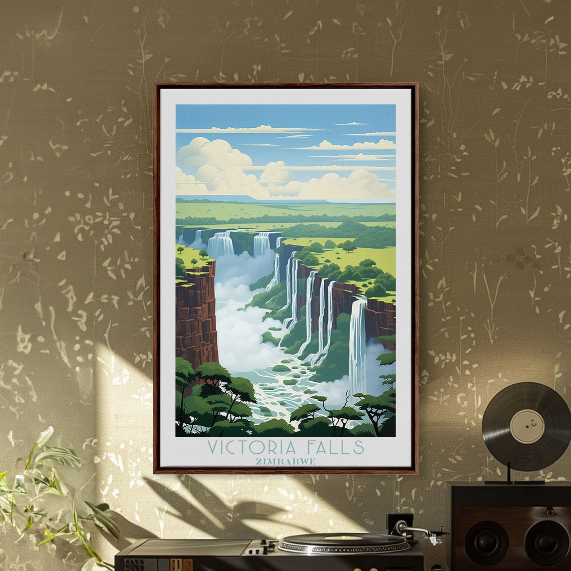 Victoria Falls Zimbabwe Thundering Cascades Mist Gorge View Art Poster - Image 2