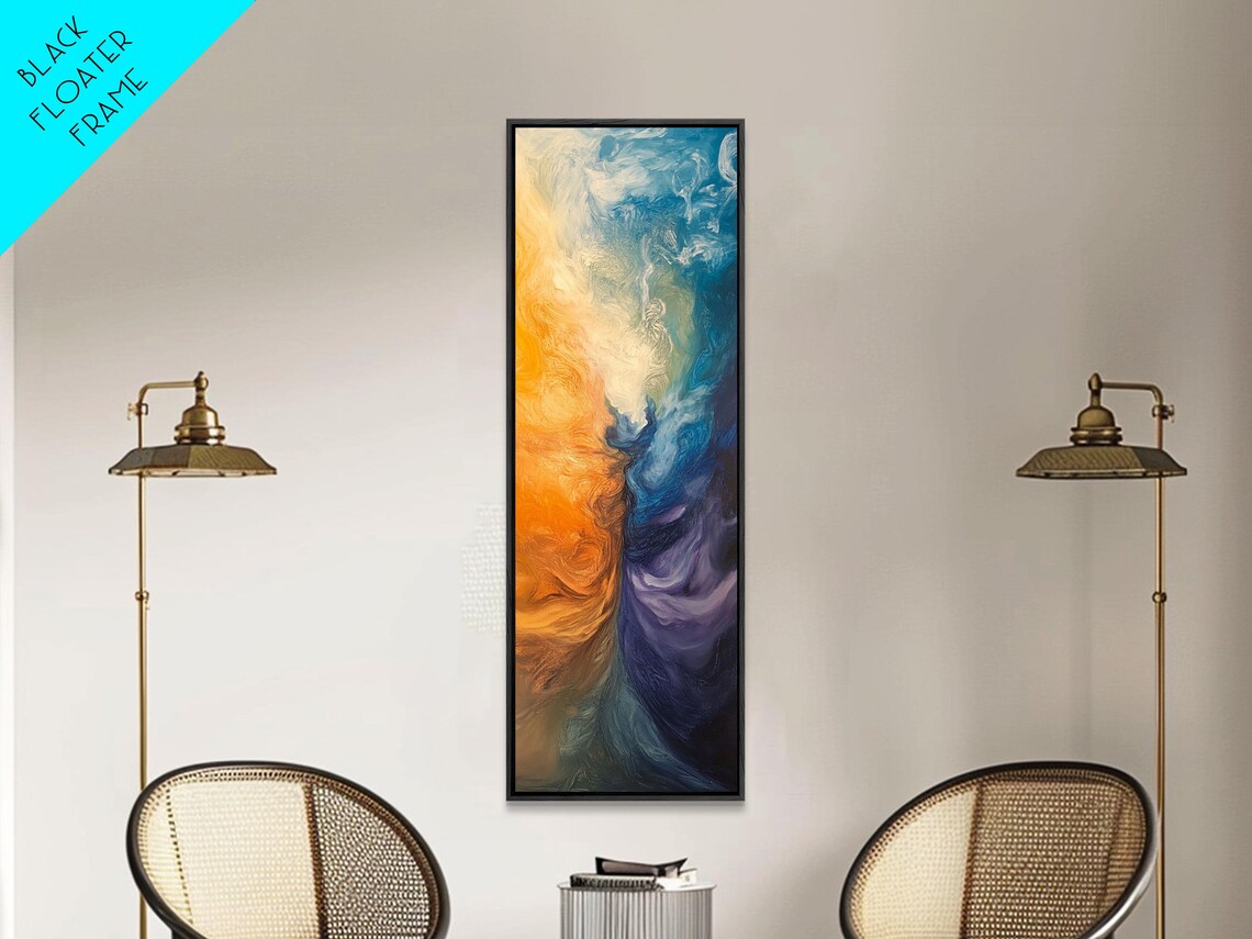 Cosmic Abstract Painting Print Modern Wall Art Colorful Vertical Artwork Panoramic Art Gift Idea Living Room Decor - Image 6
