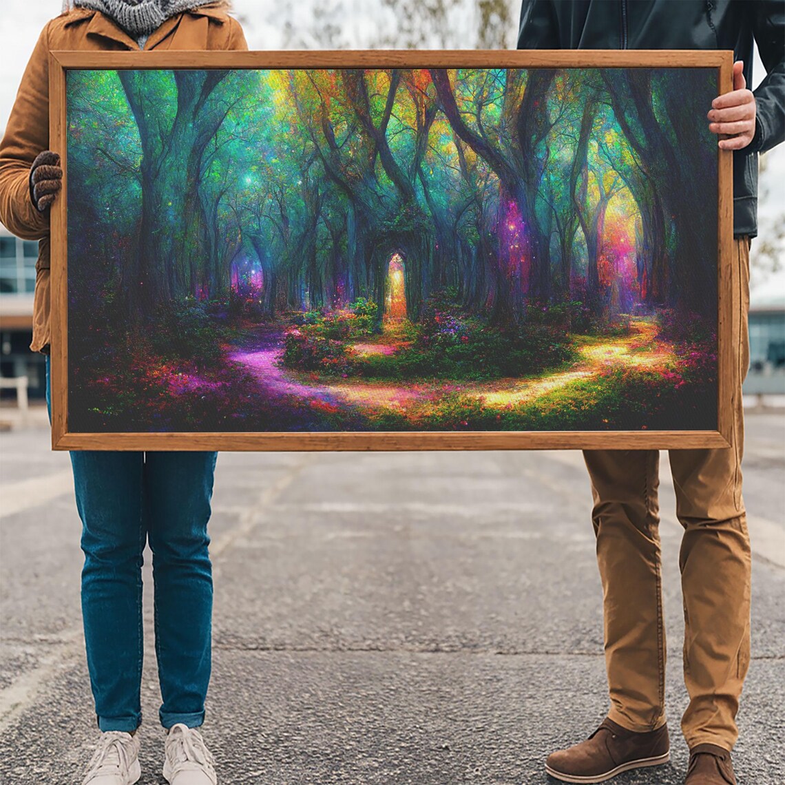 Fantasy Wall Art Print Magical Forest Fantasy Landscape Art Ready To Hang Wall Art - Image 3