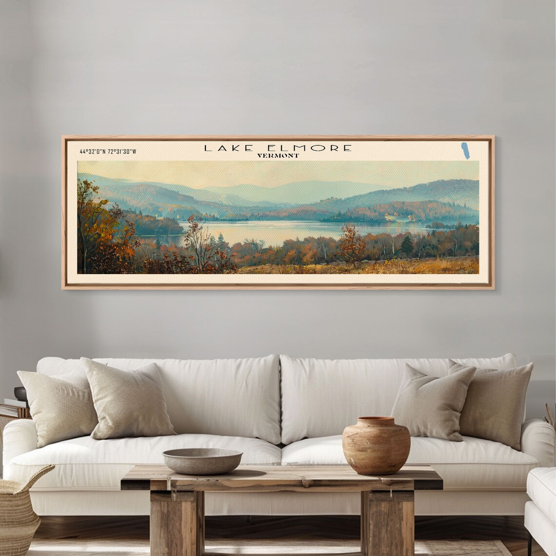 Lake Elmore Vermont Travel Poster, Lake Landscape - Image 5