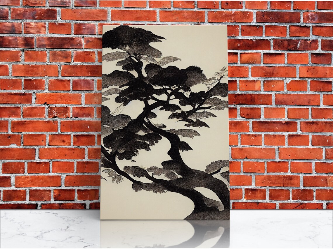 Black and White Japanese Maple Tree Wall Art Print - Image 4