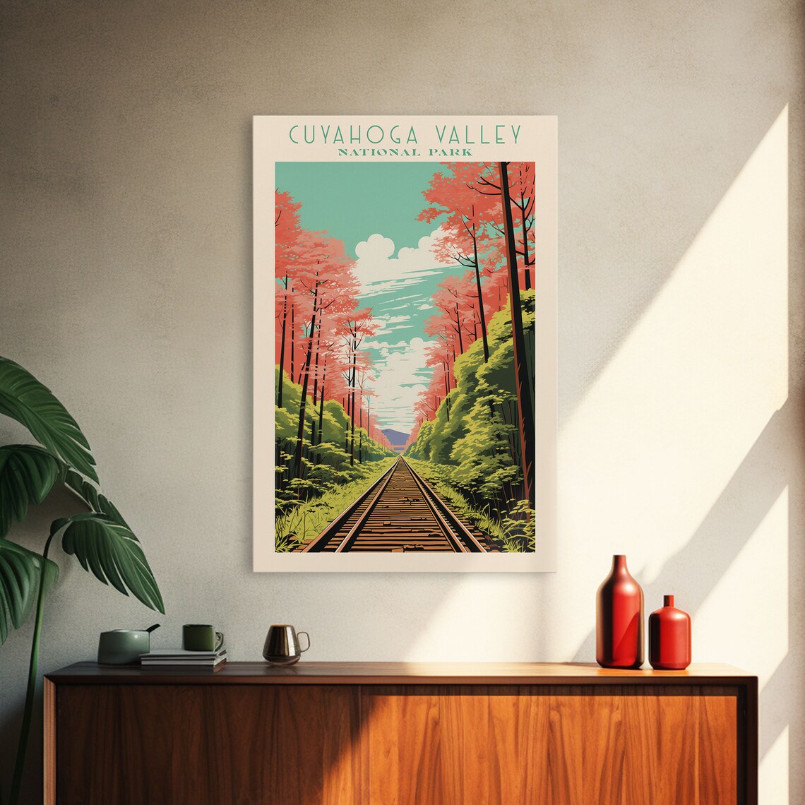 Cuyahoga Valley National Park Travel Poster Print Print Wall Art Ohio Travel Art Midcentury Modern Travel Decor - Image 4