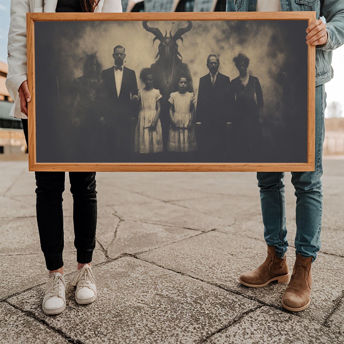The Demon Cult Haunted Halloween Vintage Art Print