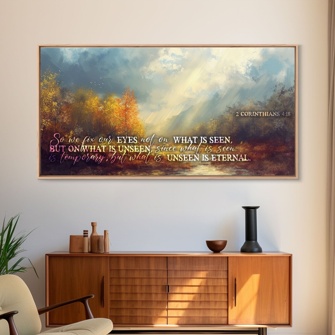 2 Corinthians 4:18 Scripture Art Print, Bible Verse - Image 6