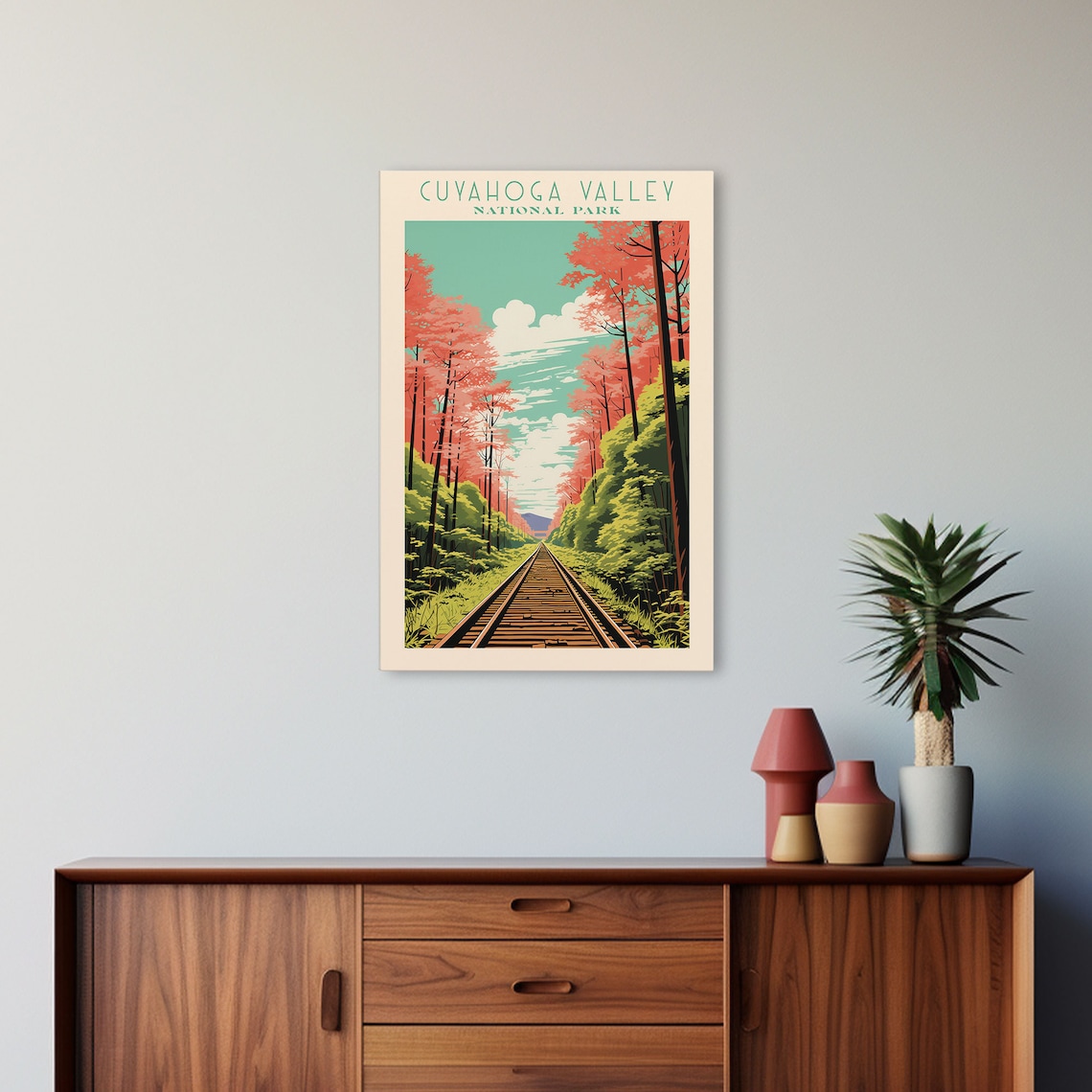 Cuyahoga Valley National Park Railroad Forest Trail Ohio Travel Poster - Image 5