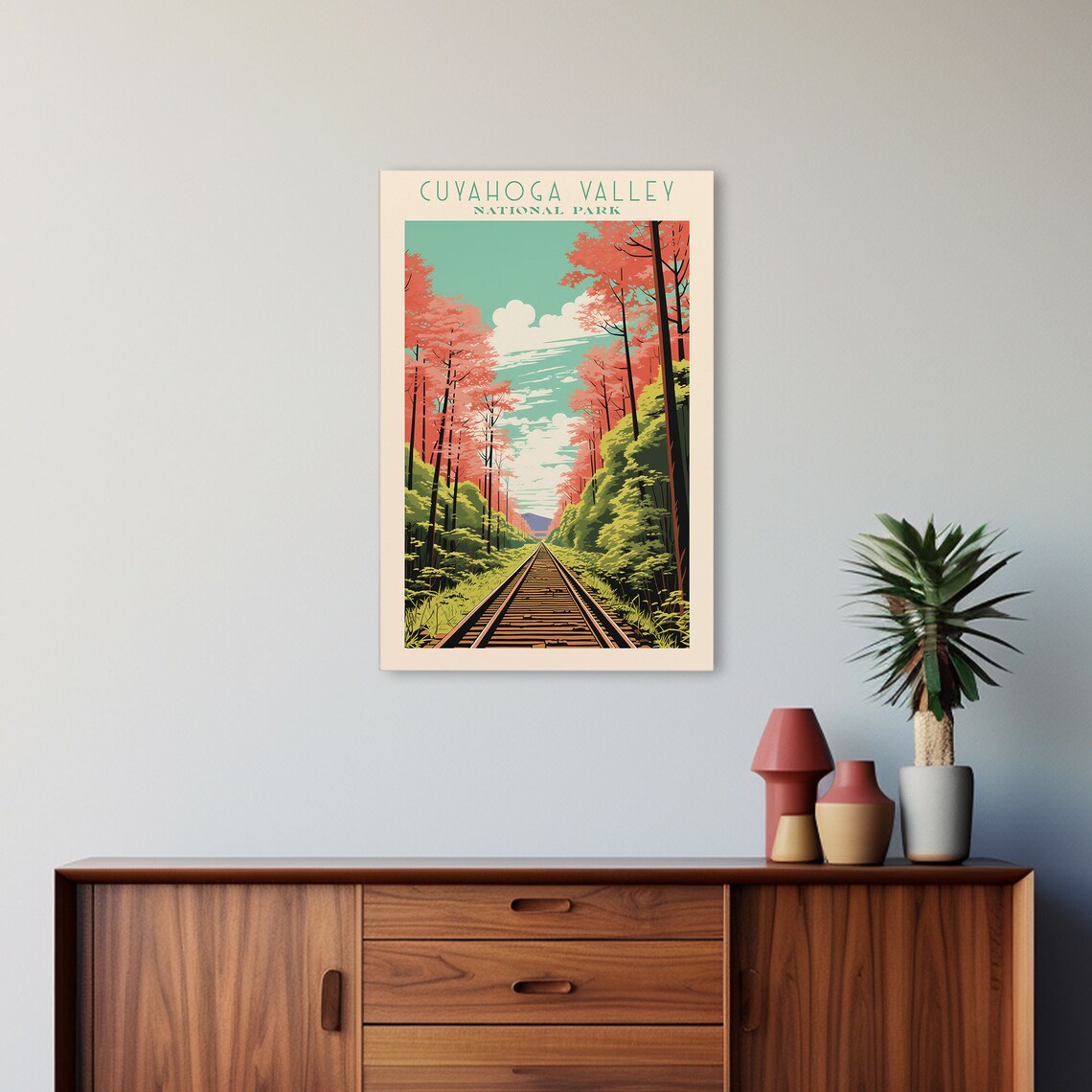 Cuyahoga Valley National Park Travel Poster Print Print Wall Art Ohio Travel Art Midcentury Modern Travel Decor - Image 5