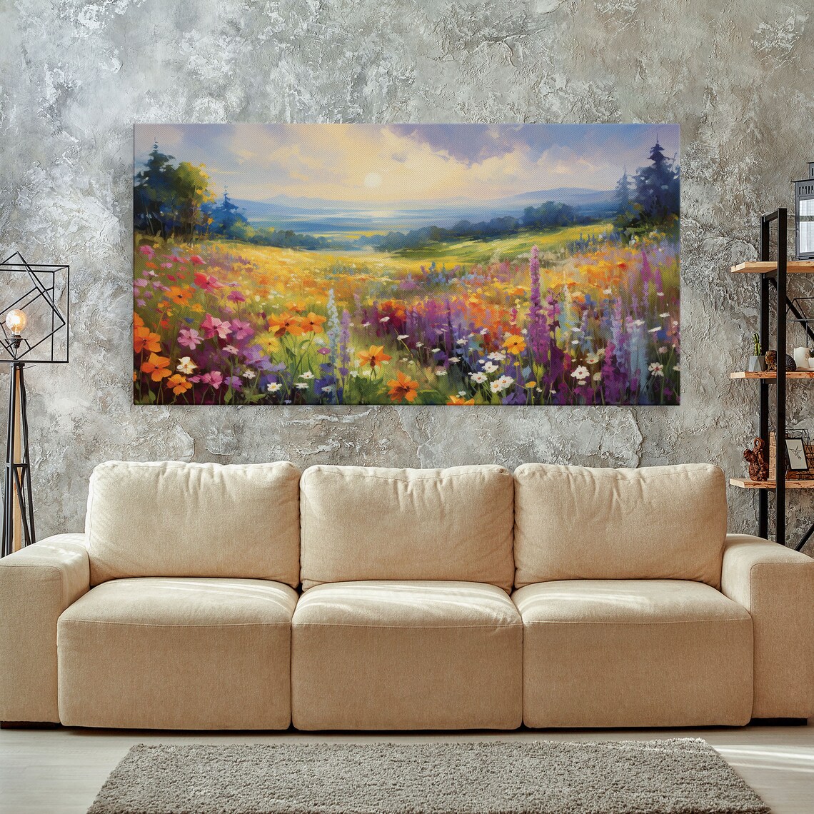 The Meadow Landscape Art Print, Guest Room Decor - Image 3