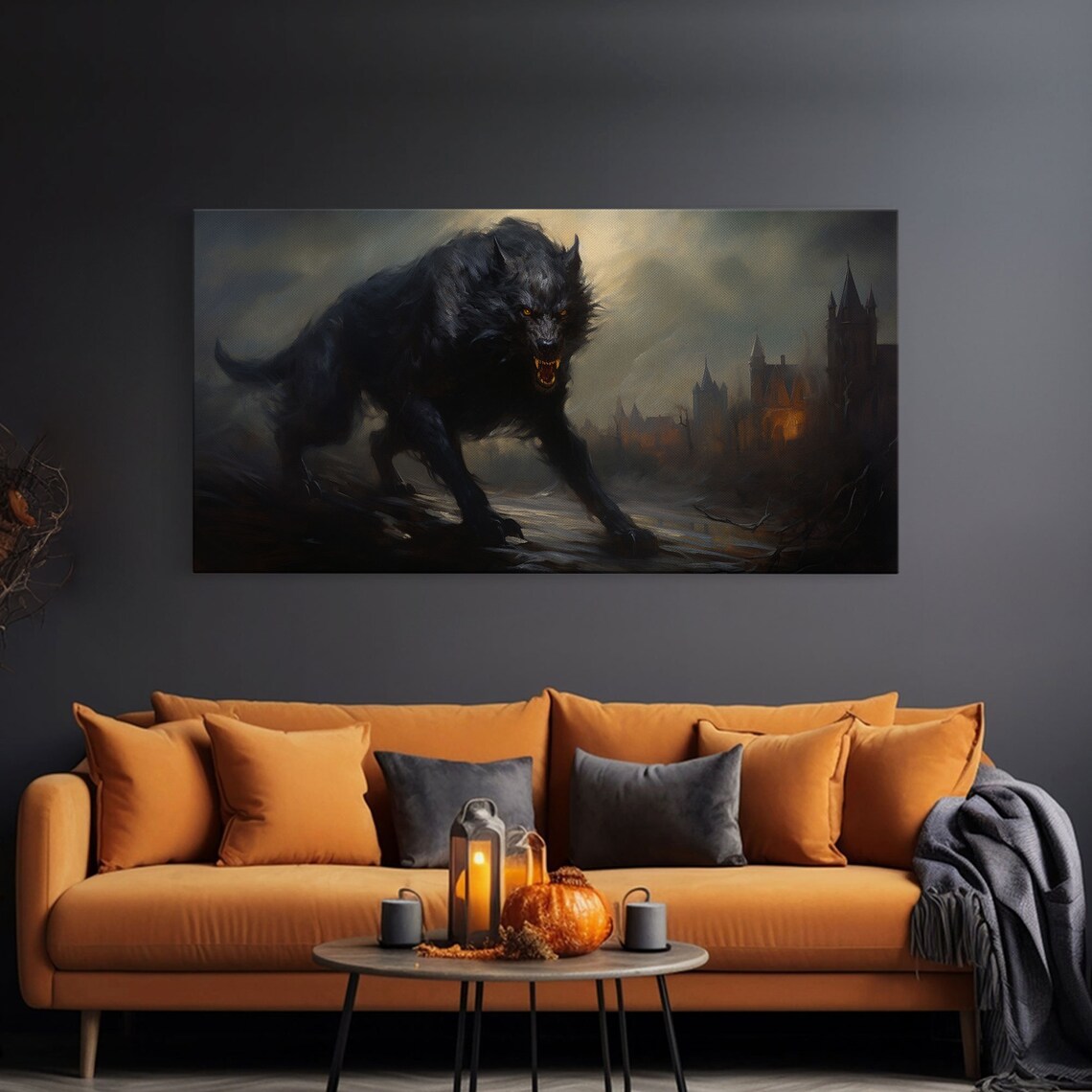 Werewolf Halloween Victorian Dark Academia Art Print
