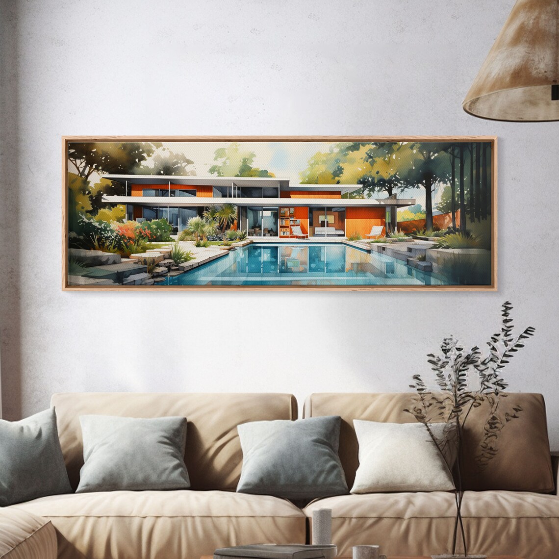 Midcentury Modern Architecture Art Print, Retro MCM - Image 4