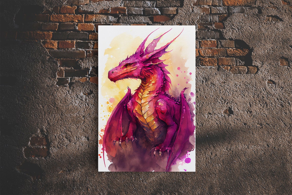 Watercolor Dragon Art Print