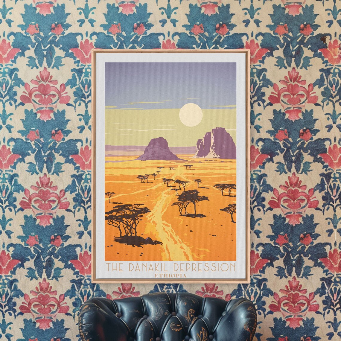 Danakil Depression Ethiopia Golden Savanna Acacia Peaks Travel Poster - Image 4