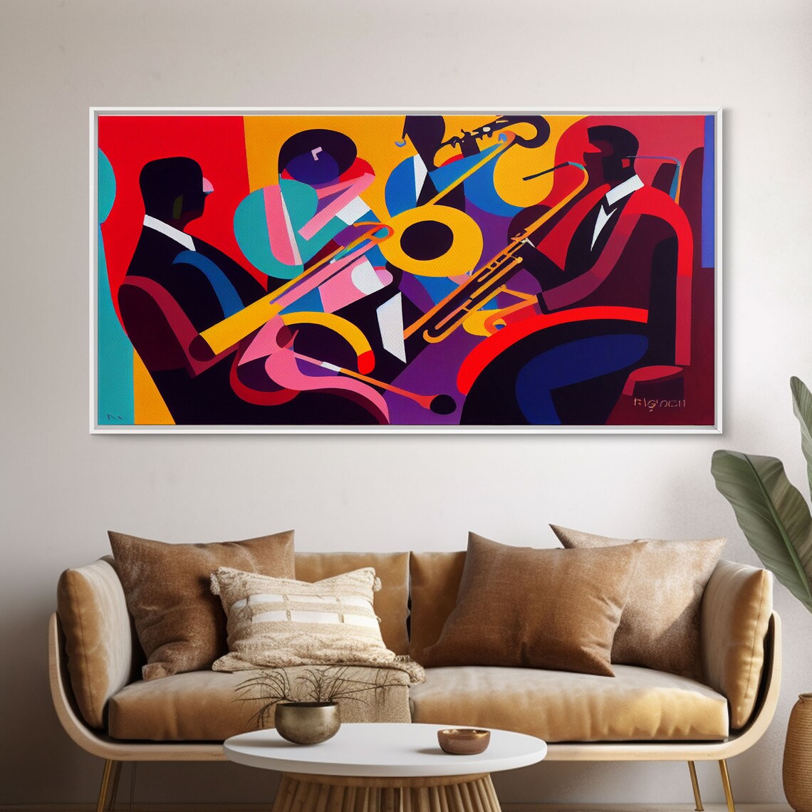 Jazz Music Oil Painting Art Print, Abstract Decor - Image 5