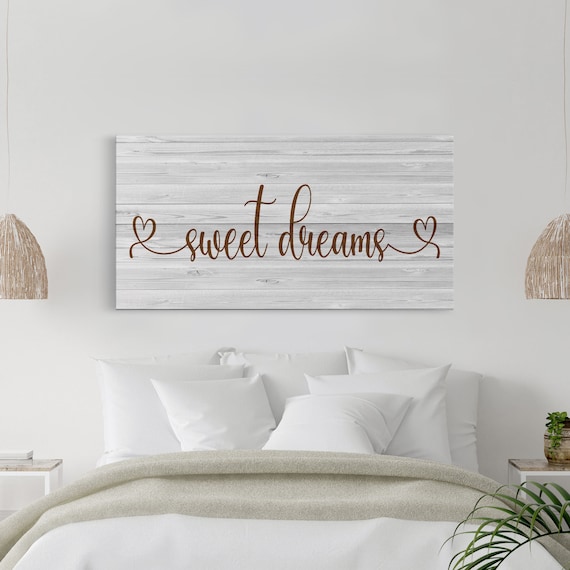 Sweet Dreams Sign, Farmhouse Bedroom Wall Art Print