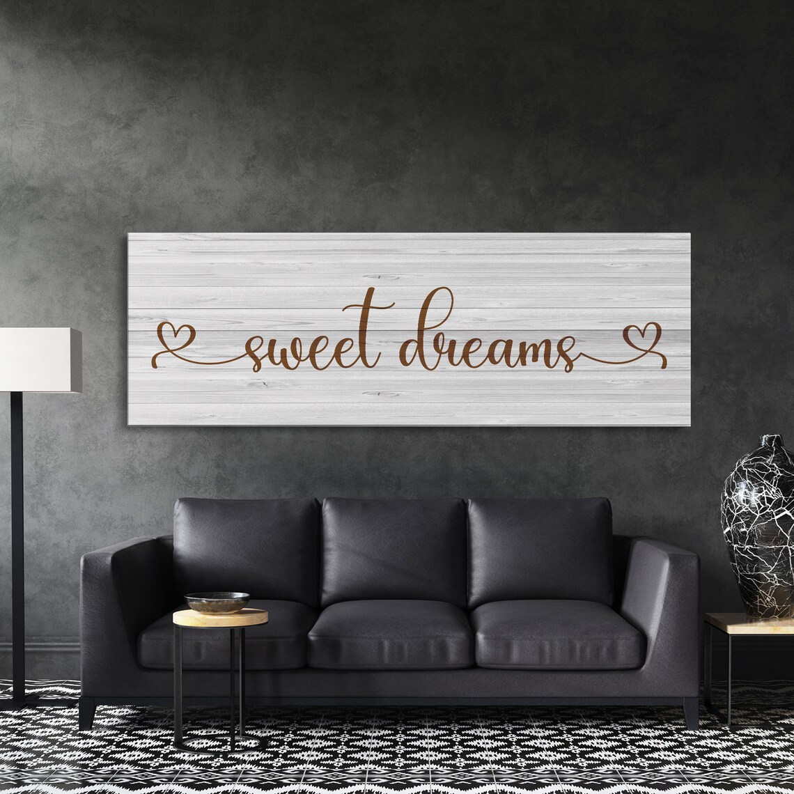 Sweet Dreams Sign, Farmhouse Bedroom Wall Art Print - Image 3