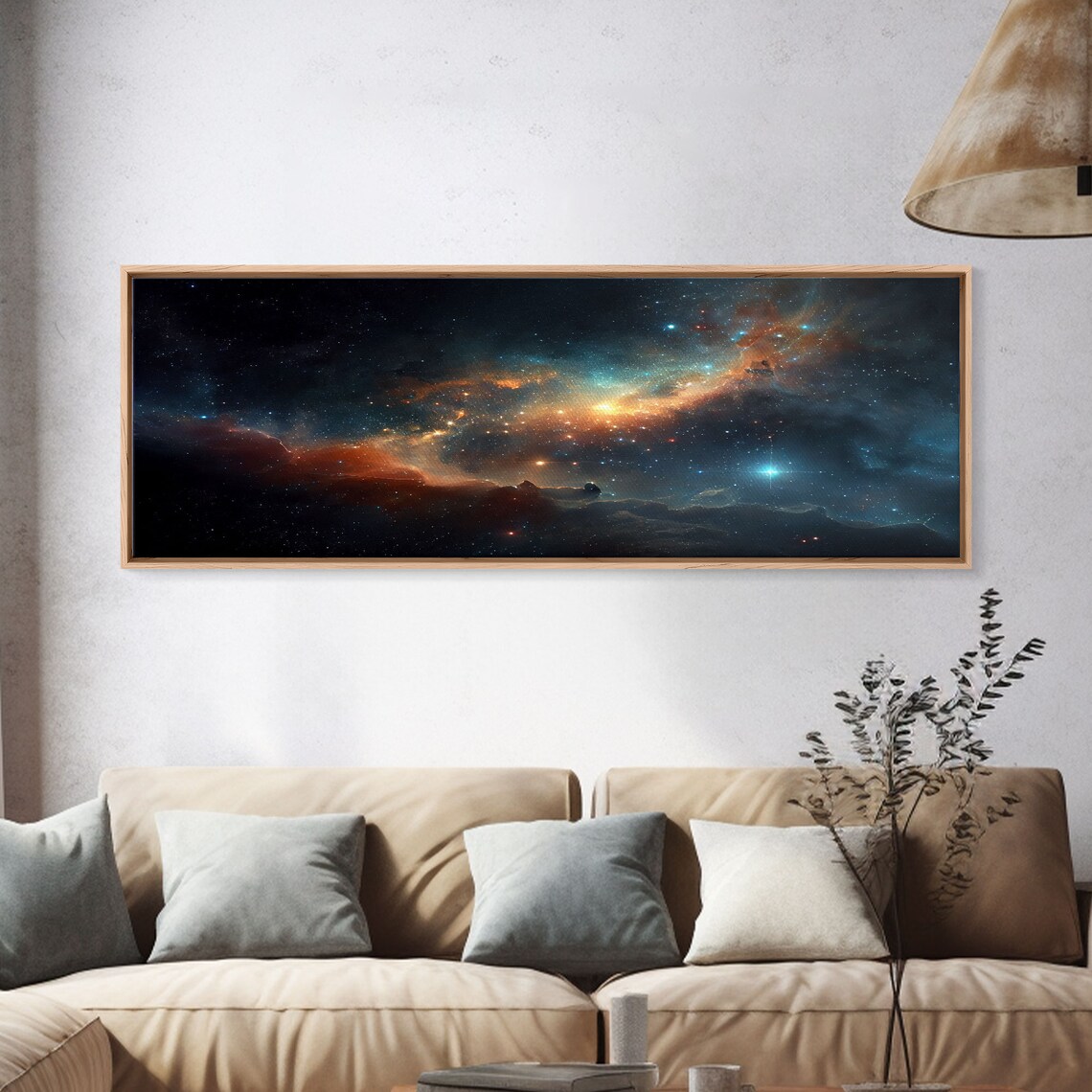 Van Gogh-Inspired Starry Night Sky Panoramic Art Print - Image 4