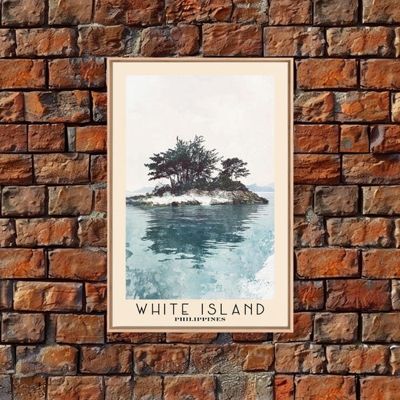 White Island Philippines Watercolor Print Vacation Gift Wall Art Vacation Wall Art Vacatation Beach Decor Beach Or Lakehouse Art