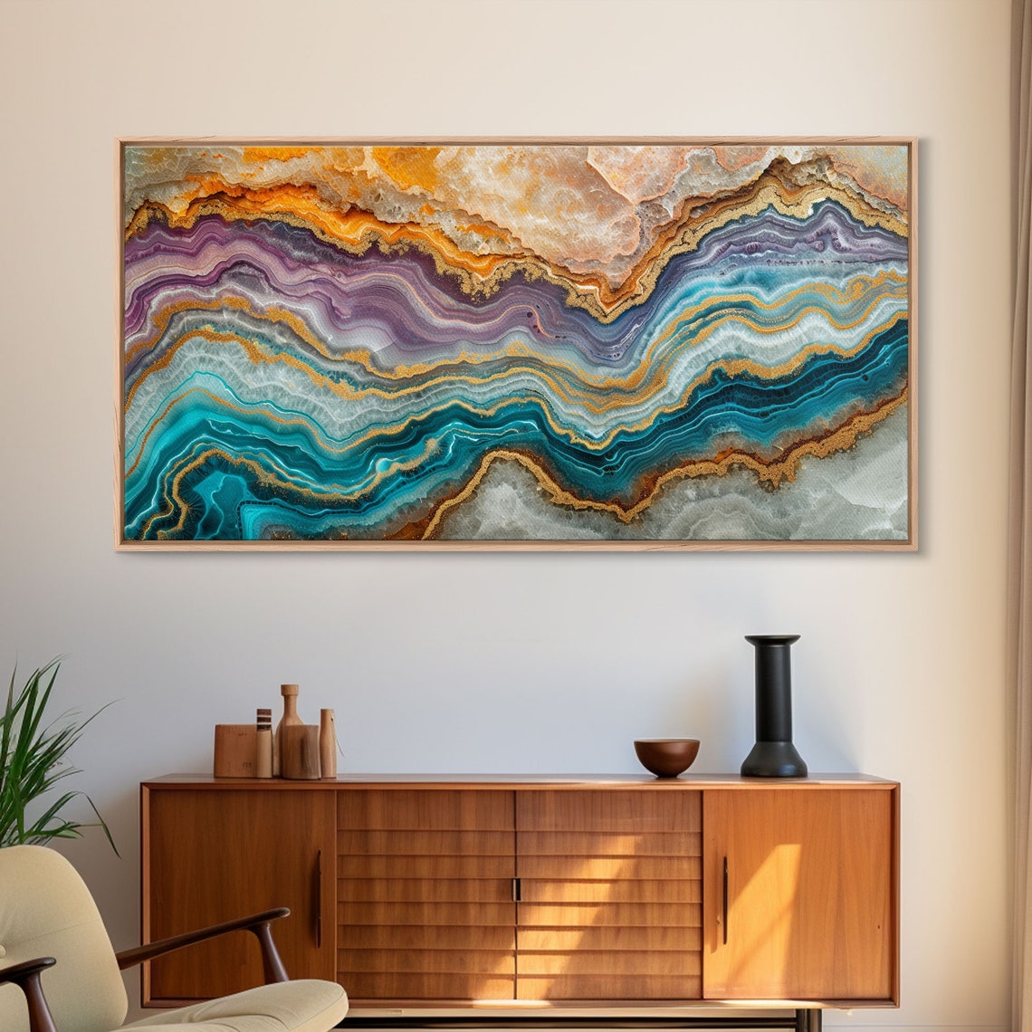 Rainbow Marble Decor Framed Print Blue And Purple Marble Luxury Home Decor Luxurious Art Marble Wall Art Marble - Image 6