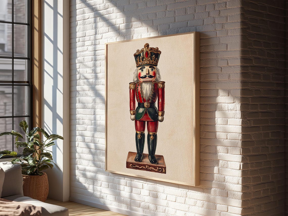 Nutcracker King With Crown Full Body Vintage Christmas Holiday Poster - Image 5