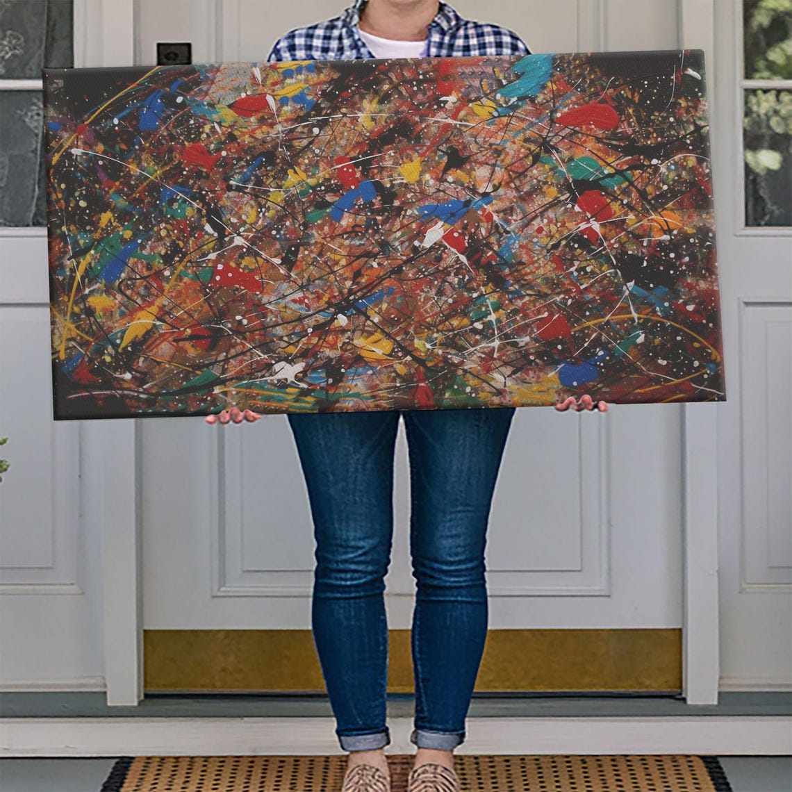 Beautiful Jackson Pollock Inspired Prrint Abstract Wall Art Painting Original Modern Home Dcor Large Wall Art Splatter - Image 4