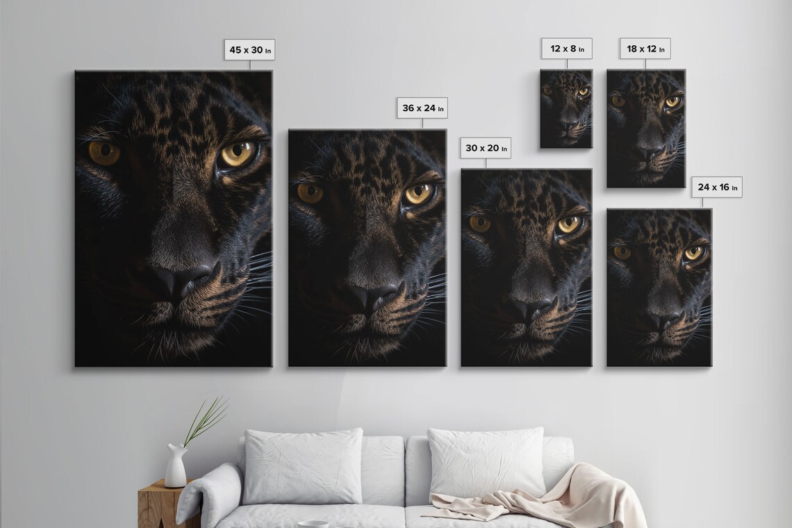 Black Panther Portrait, Halloween Witch Cat Art Print - Image 4