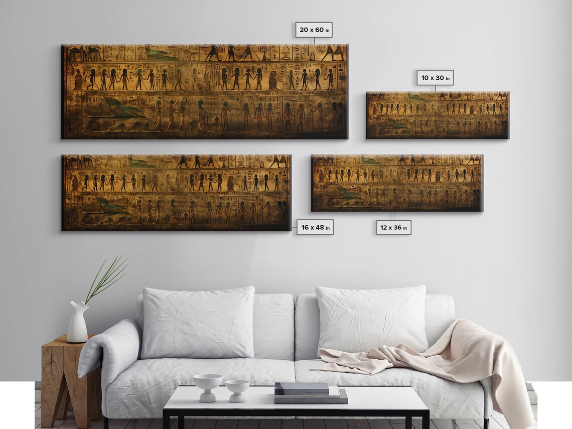 Egyptian Hieroglyphs Art Print, Egyptian-Inspired Decor - Image 2