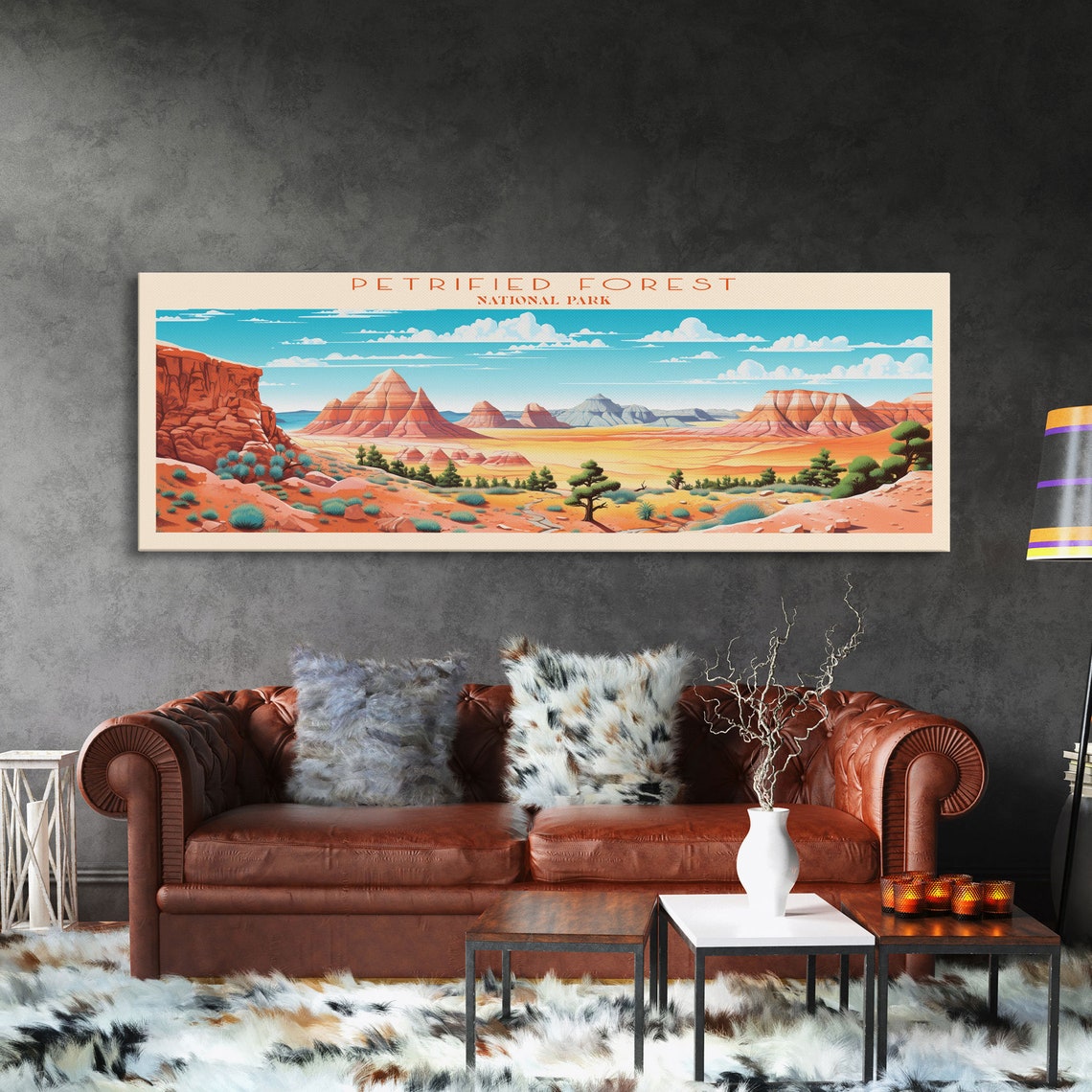 Petrified Forest National Park Red Rock Desert Landscape Travel Poster - Image 3