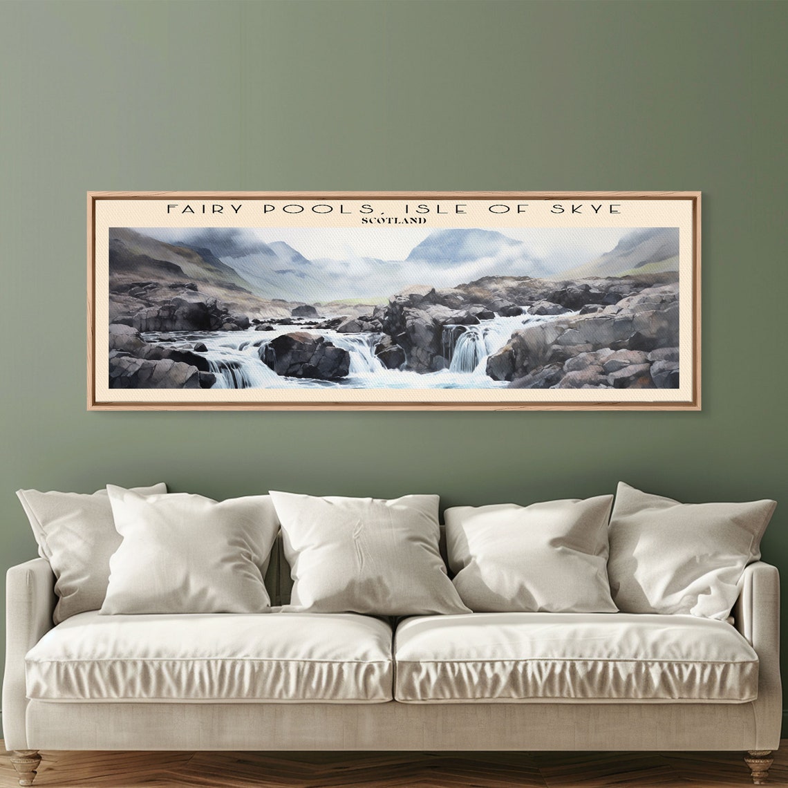 Fairy Pools Isle of Skye Scotland Misty Waterfall Stream Travel Poster - Image 2