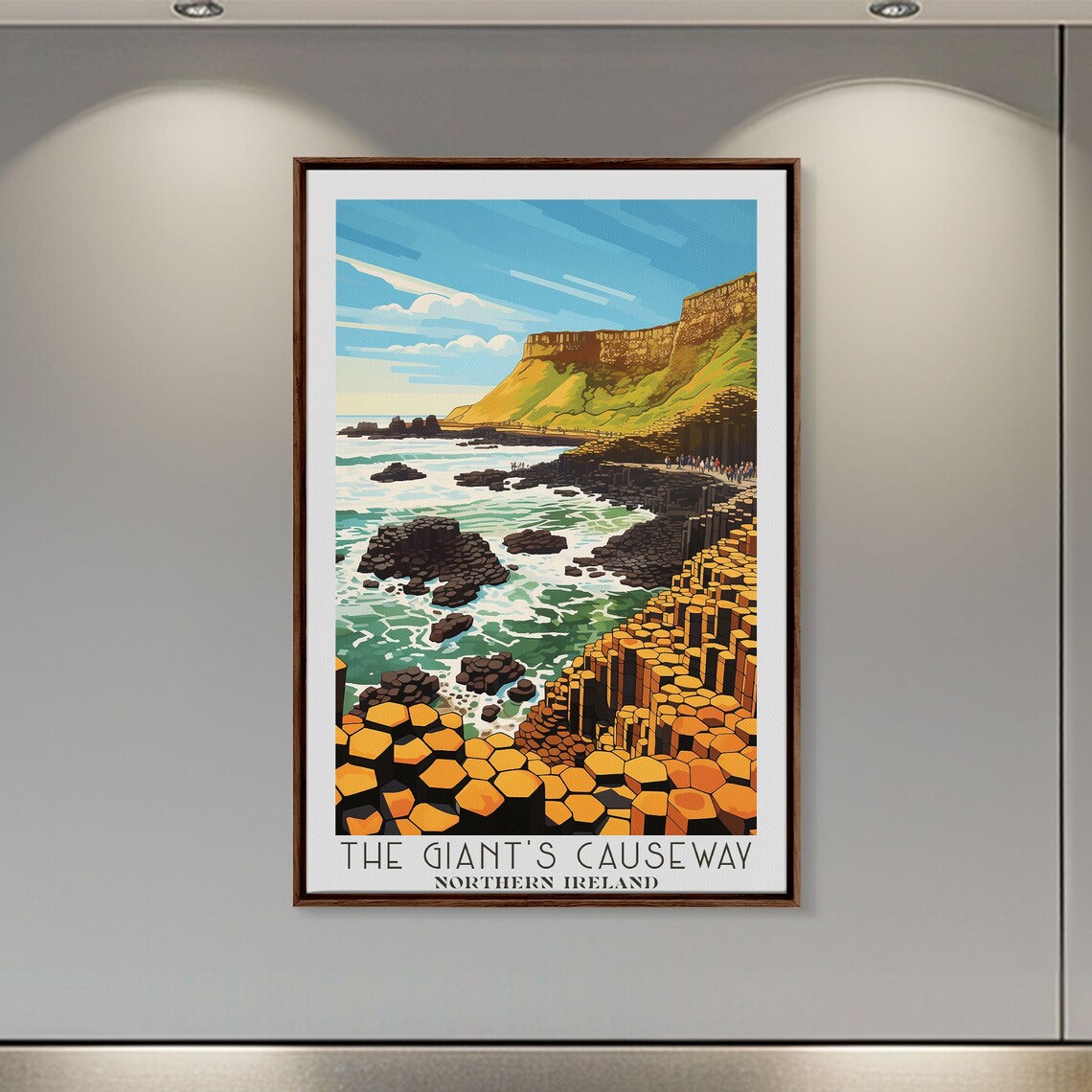 Giants Causeway Northern Ireland Basalt Columns Coast Travel Poster - Image 4