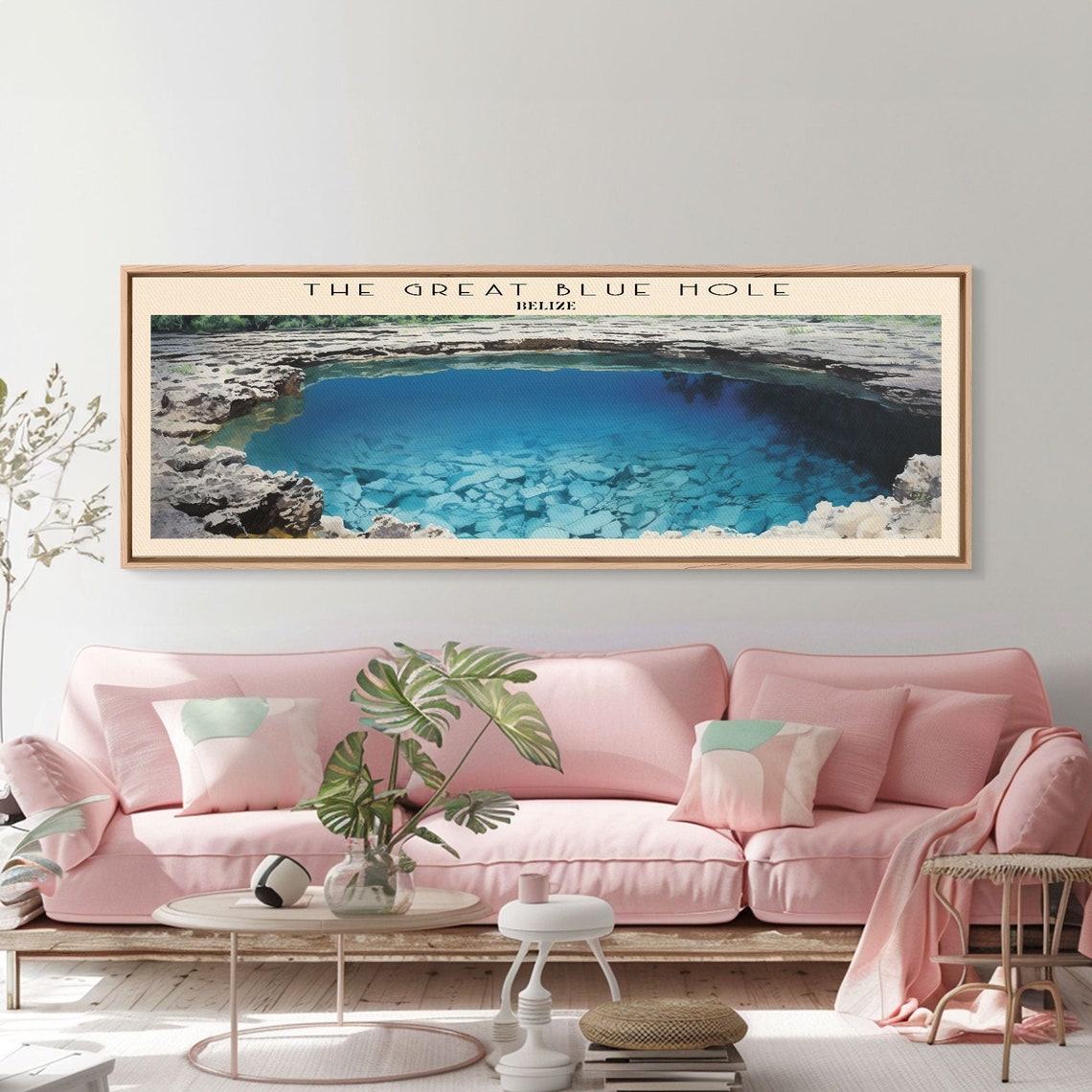 Great Blue Hole Belize Turquoise Sinkhole Reef Panoramic Travel Poster - Image 5