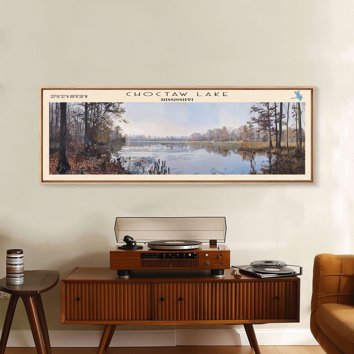 Choctaw Lake Mississippi Travel Poster, Rustic Lake - Image 5