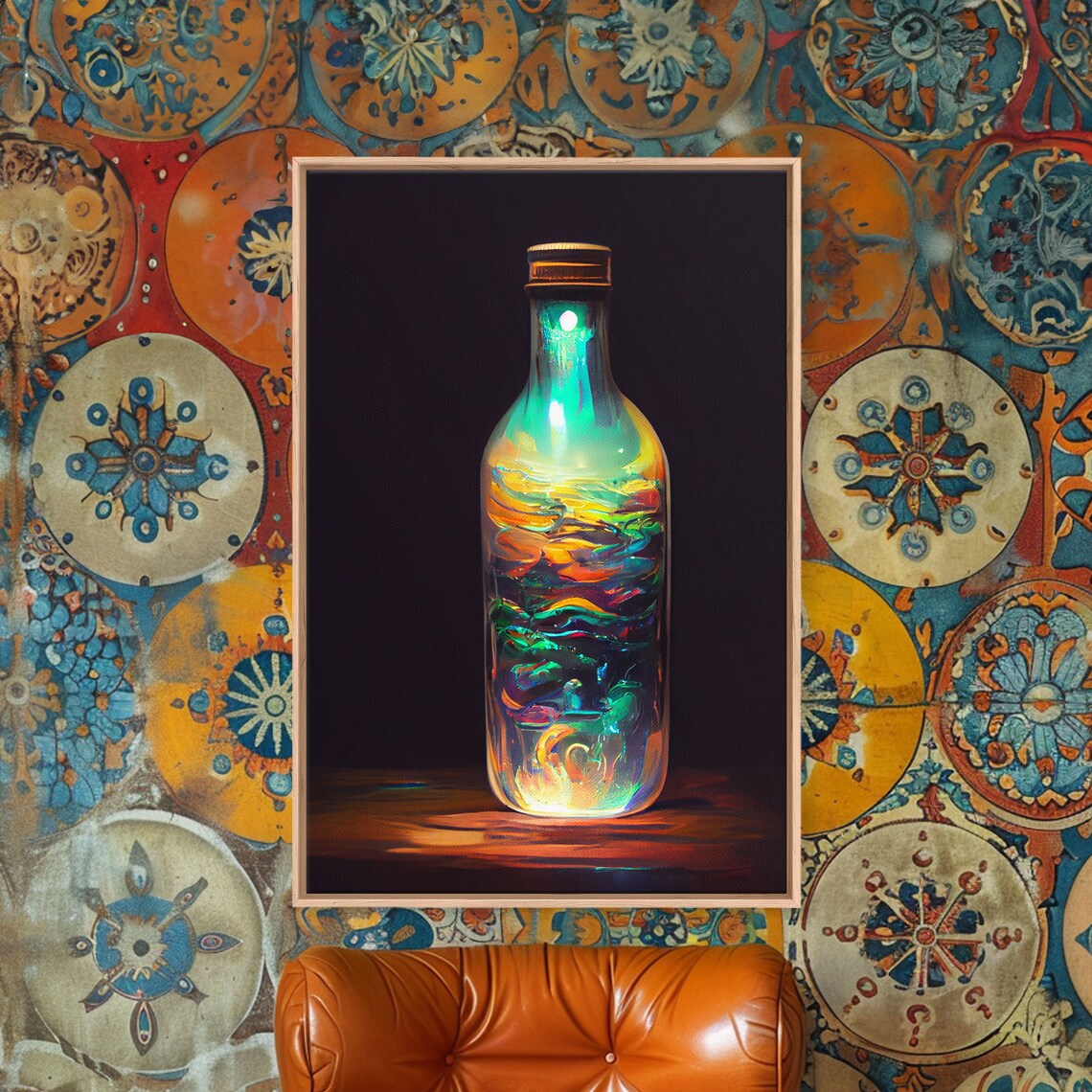 Miniature World in a Bottle, Fantasy Art Print - Image 3