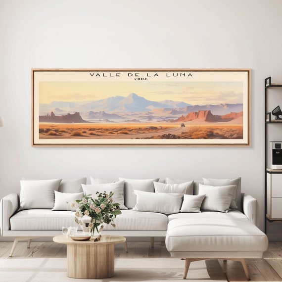 Valle De La Luna Travel Poster Print Framed Wall Art Metal Wall Art Argentina Art Gift For Him Panoramic Wall Art Travel Gift