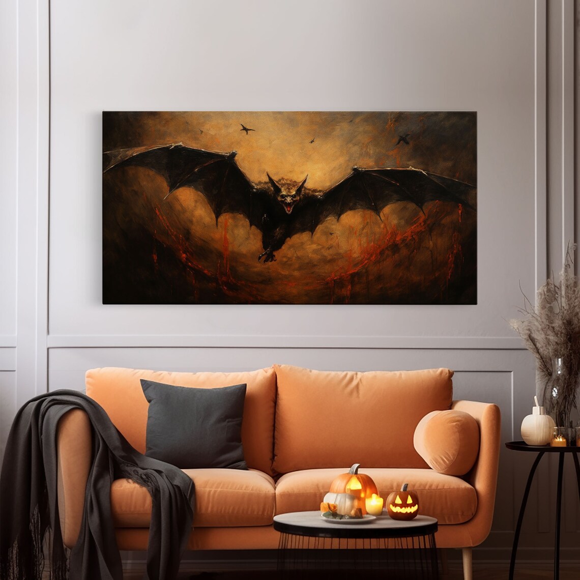 Vampire Bat Vintage Poster, Dark Academia Halloween Art - Image 5